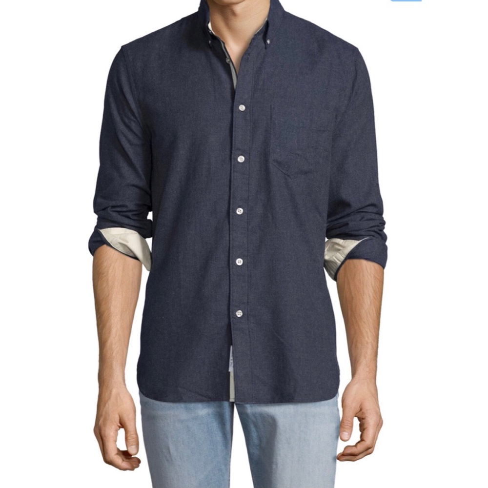 Rag & Bone Men’s Brushed Cotton Button Down Shirt